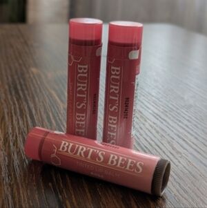 Burt's Bees Tinted Lip Balm Set Rose Color, 3/$10